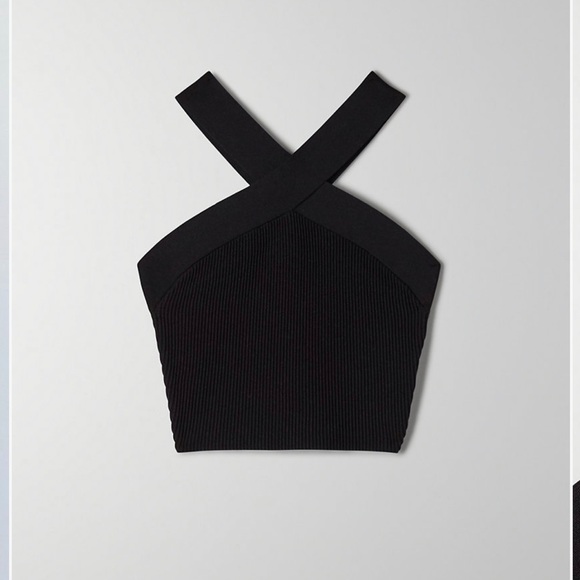 Aritzia Tops - Babaton Sculpt Knit Criss Cross Cropped Tank